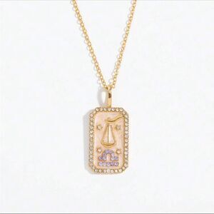 Zodiac sign pendant necklace N758
